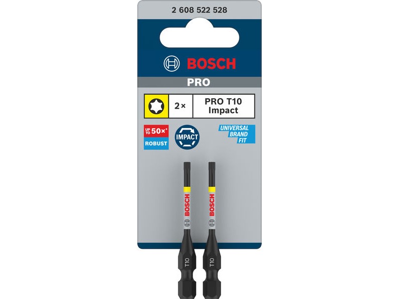 Vijačni nastavek Bosch PRO Torx Impact, T10, 55mm, 2608522528